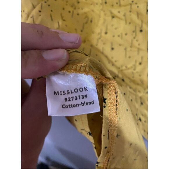 Misslook Mustard Yellow Shooting Star Top Size Large - Picture 4 of 4